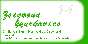 zsigmond gyurkovics business card